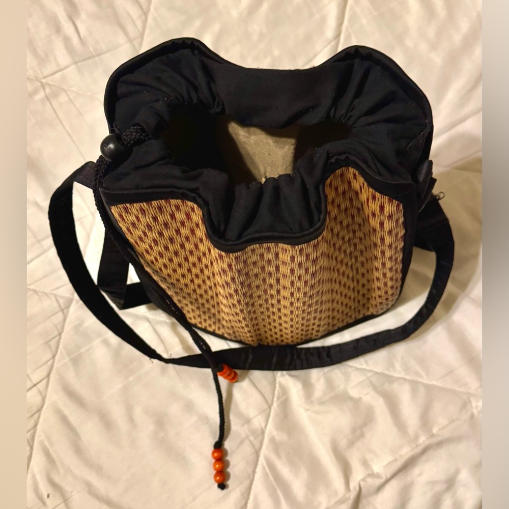 “Baskets Of Cambodia” Retro Handcrafted Woven Handbag.